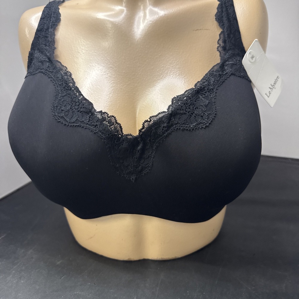 Le Mystere Dream Tisha Lace Bra Black Women's Size 34G L23829